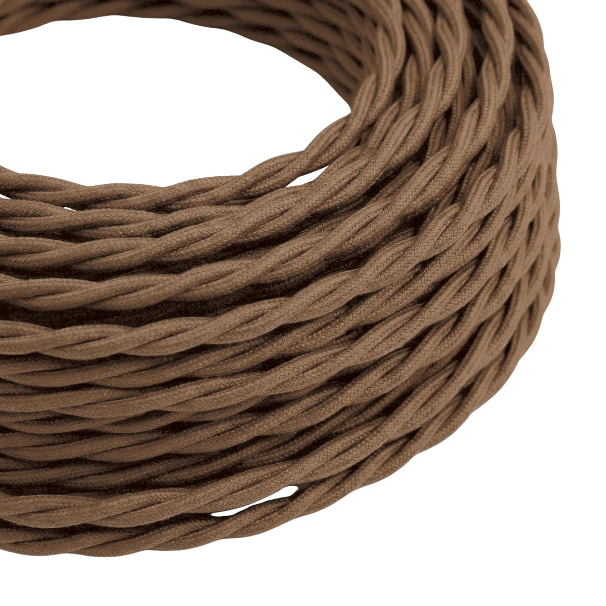 Cavo tessile intrecciato in cotone – Marrone espresso