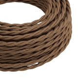 Cavo tessile intrecciato in cotone – Marrone espresso