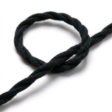 Cavo tessile intrecciato in cotone – Nero carbone