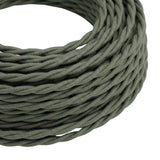 Cavo tessile intrecciato in cotone – Verde salvia