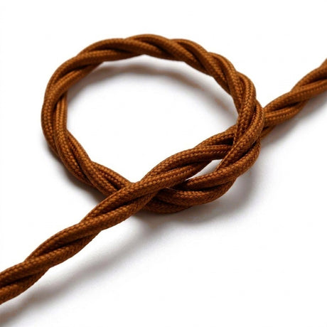 Cavo tessile intrecciato effetto seta – Ambra