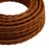Cavo tessile intrecciato effetto seta – Ambra