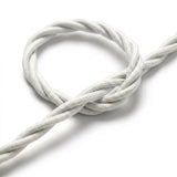 Cavo tessile intrecciato effetto seta – Bianco ottico
