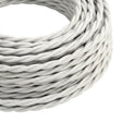 Cavo tessile intrecciato effetto seta – Bianco ottico