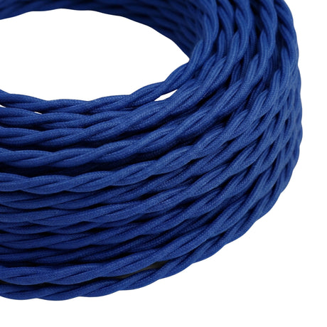 Cavo tessile intrecciato effetto seta – Blu classico