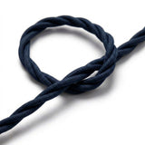 Cavo tessile intrecciato effetto seta – Blu profondo