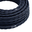 Cavo tessile intrecciato effetto seta – Blu profondo