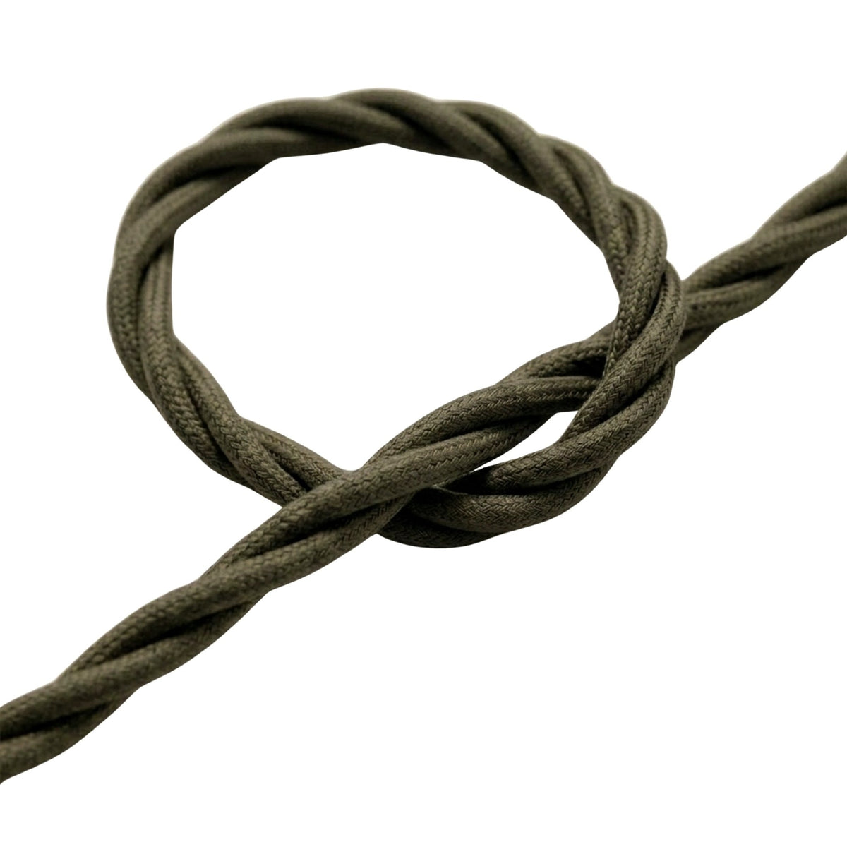 Cavo tessile intrecciato effetto seta – Grigio scuro