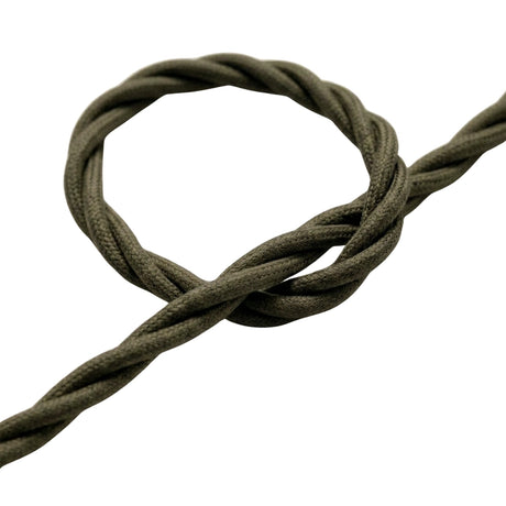 Cavo tessile intrecciato effetto seta – Grigio scuro