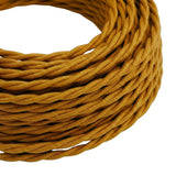Cavo tessile intrecciato effetto seta – Oro