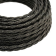 Cavo tessile intrecciato in lino naturale – Grigio antracite