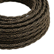 Cavo tessile intrecciato in lino naturale – Marrone