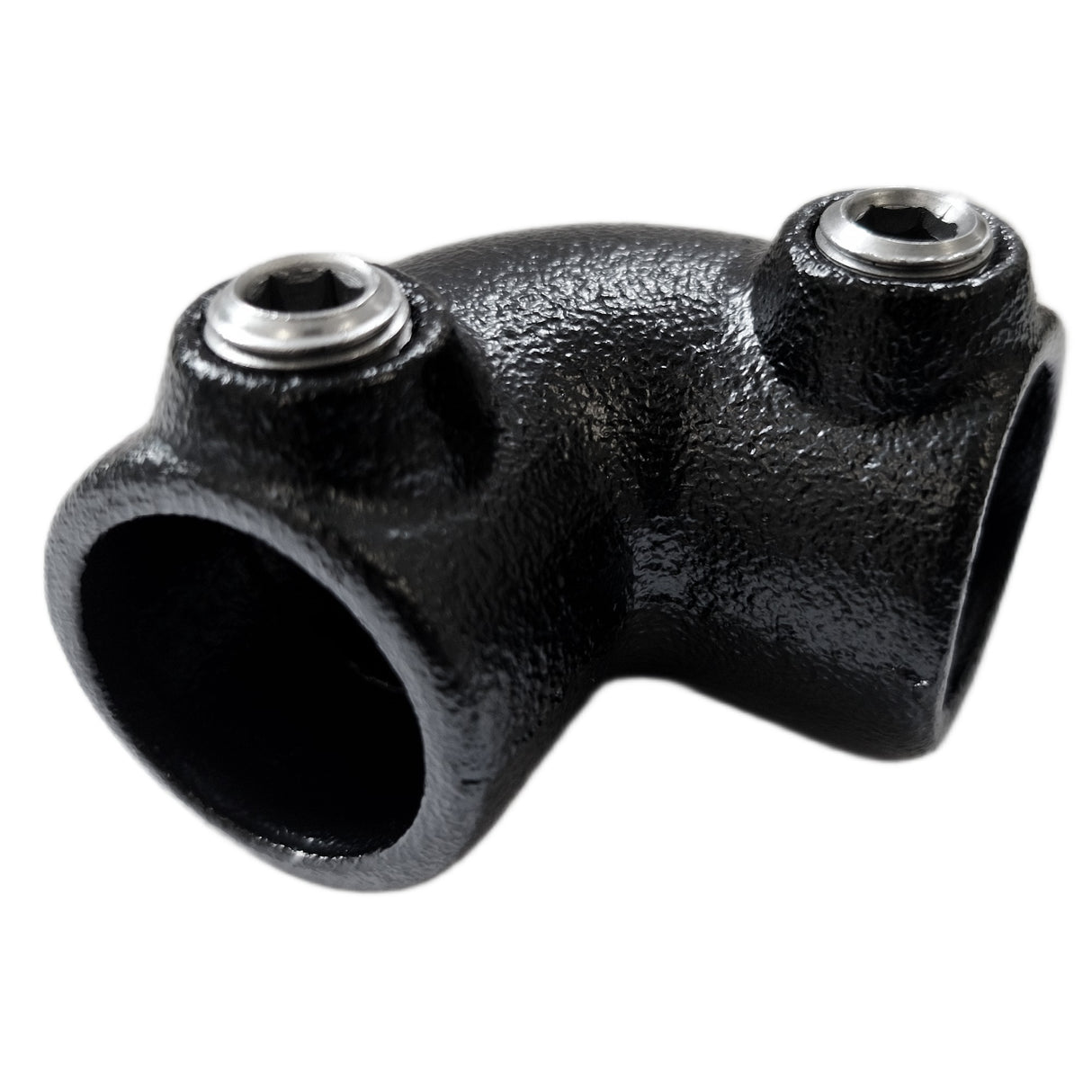 coude noir 90° à visser en fonte