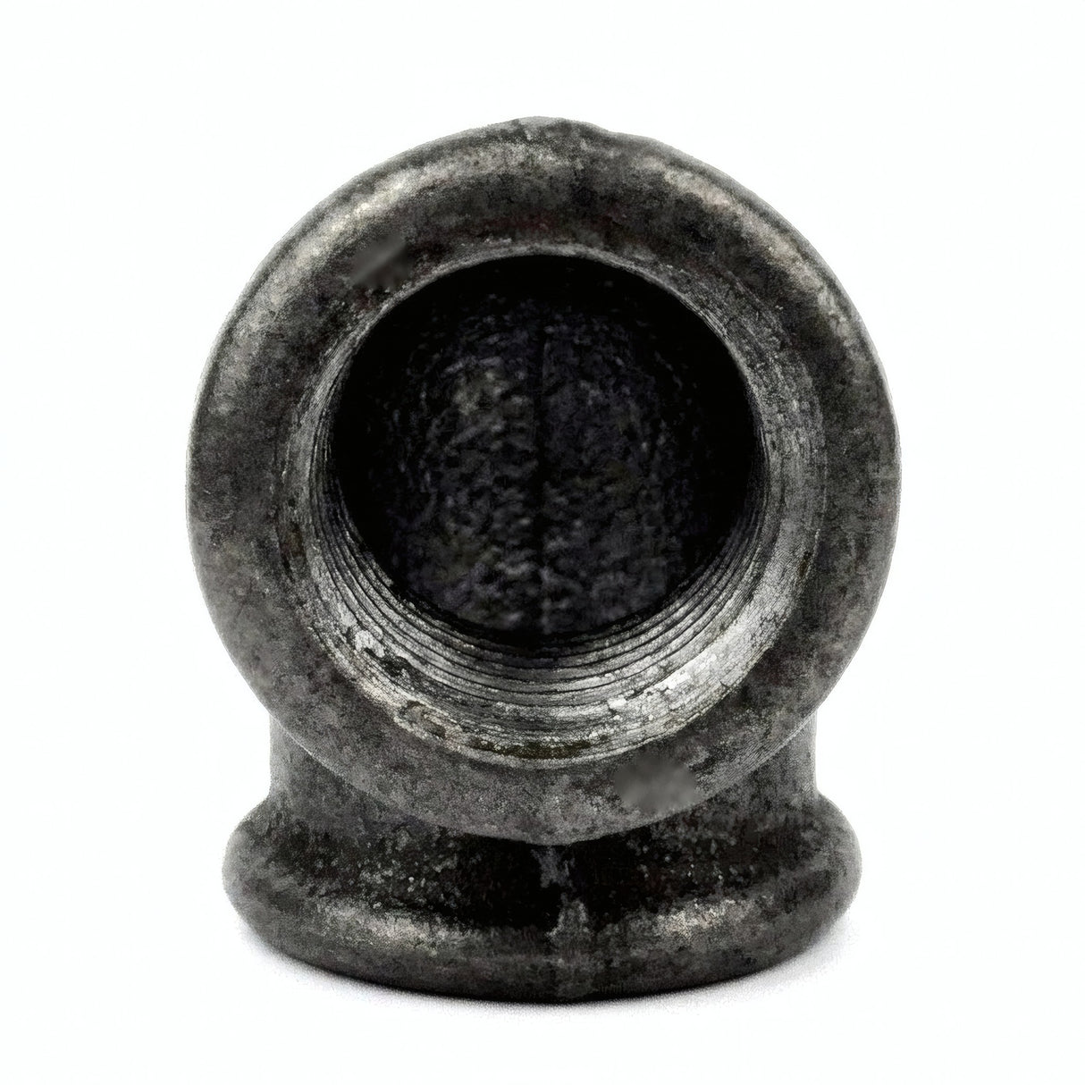 Coude petit rayon 90° F/F fonte noire - photo produit fond blanc 3