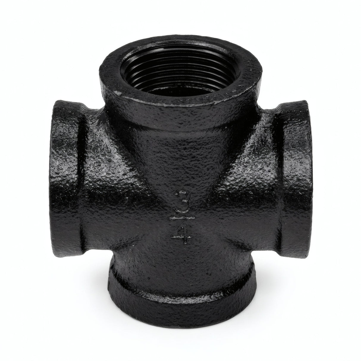 Croix 4 voies F/F/F/F – déco – peinture noire - photo produit fond blanc 3