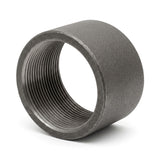 Bague acier noir – demi-manchon fileté série standard en vue trois quarts