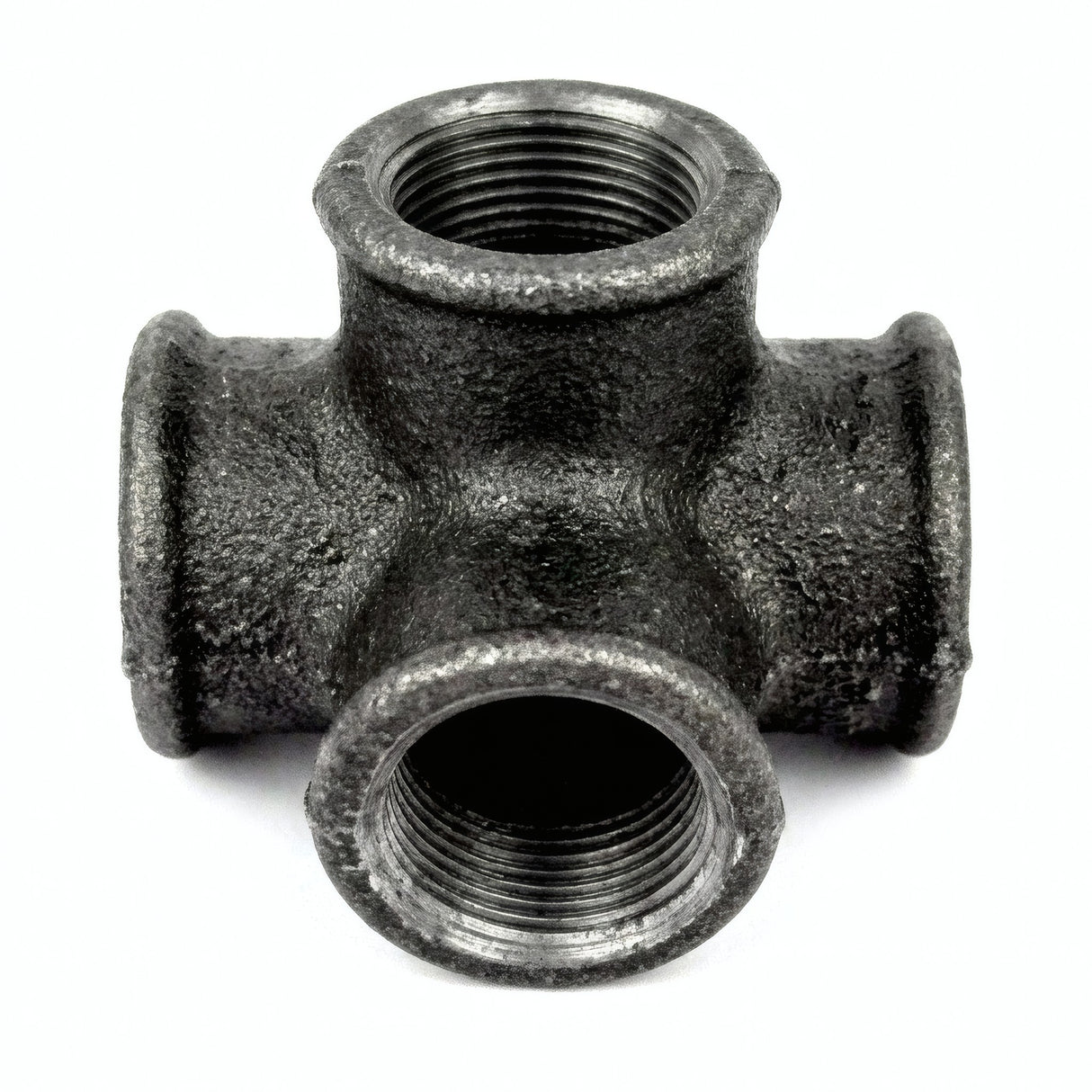 Distributeur T / Té - 4 voies - fonte noire - photo produit fond blanc 4