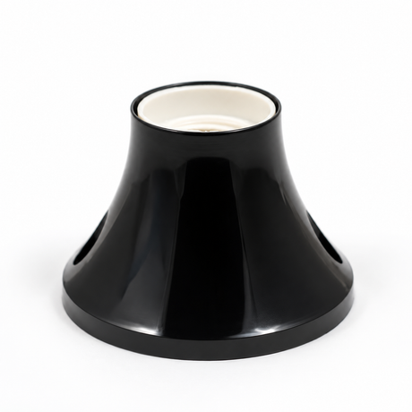 Portalampada E27 diritto in termoplastica per parete o soffitto — nero — vista 1
