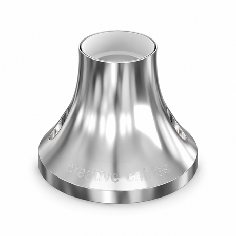 Portalampada E27 metallizzato per parete o soffitto — finitura cromata — vista 1