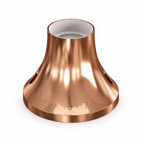 Portalampada E27 metallizzato per parete o soffitto — finitura rame — vista 1