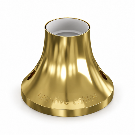 Portalampada E27 metallizzato per parete o soffitto — finitura dorata — vista 1