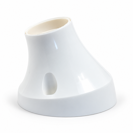 Portalampada E27 a 45° in termoplastica per parete o soffitto — bianco — vista 1