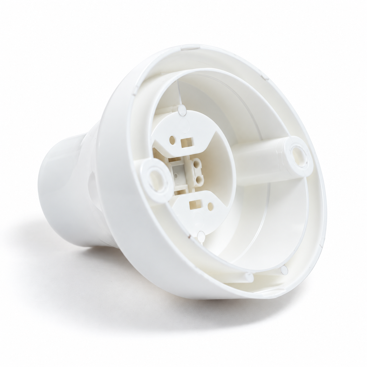 Portalampada E27 a 45° in termoplastica per parete o soffitto — bianco — vista 2