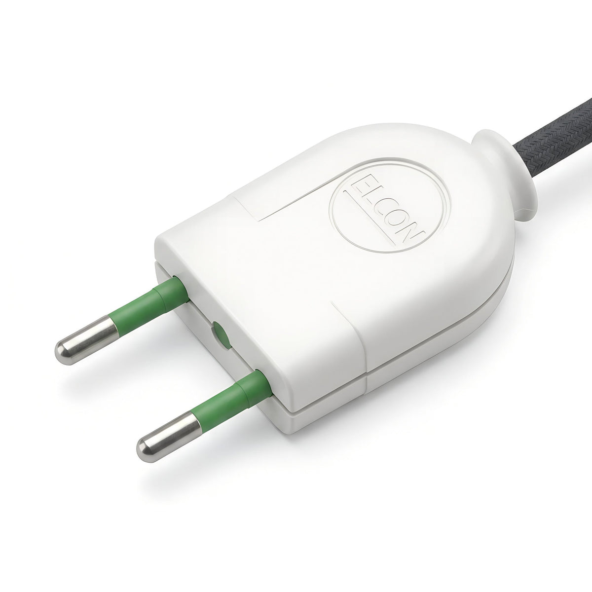 Spina elettrica dritta, modello piccolo per lampada — Bianco
