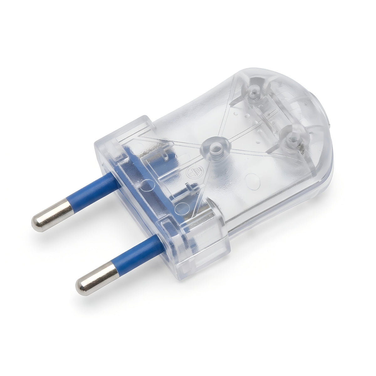Spina elettrica dritta, modello piccolo per lampada — Trasparente