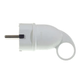 Spina maschio Schuko con anello estrattore — Bianco