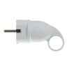 Spina maschio Schuko con anello estrattore — Bianco