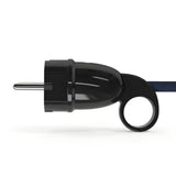 Spina maschio Schuko con anello estrattore — Nero