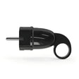 Spina maschio Schuko con anello estrattore — Nero