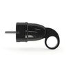 Spina maschio Schuko con anello estrattore — Nero