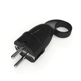 Spina maschio Schuko con anello estrattore — Nero
