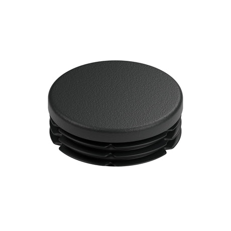 Tappo a lamelle nero per raccordo femmina 1″1/4 33x42, vista dall’alto della testa piatta