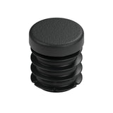 Tappo a lamelle nero per raccordo femmina 1/2″ 15x21, vista dall’alto della testa piatta