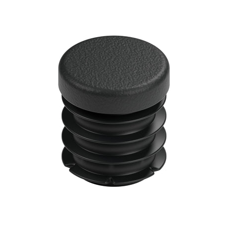 Tappo a lamelle nero per raccordo femmina 1/2″ 15x21, vista dall’alto della testa piatta