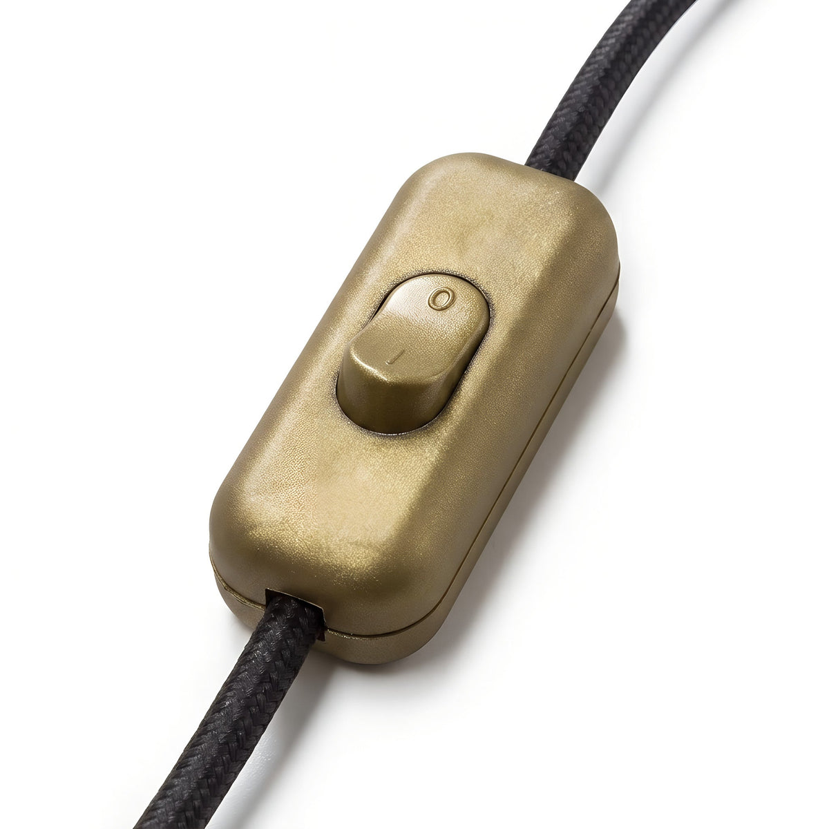 Interruttore bipolare a bilanciere per cavo lampada — Oro