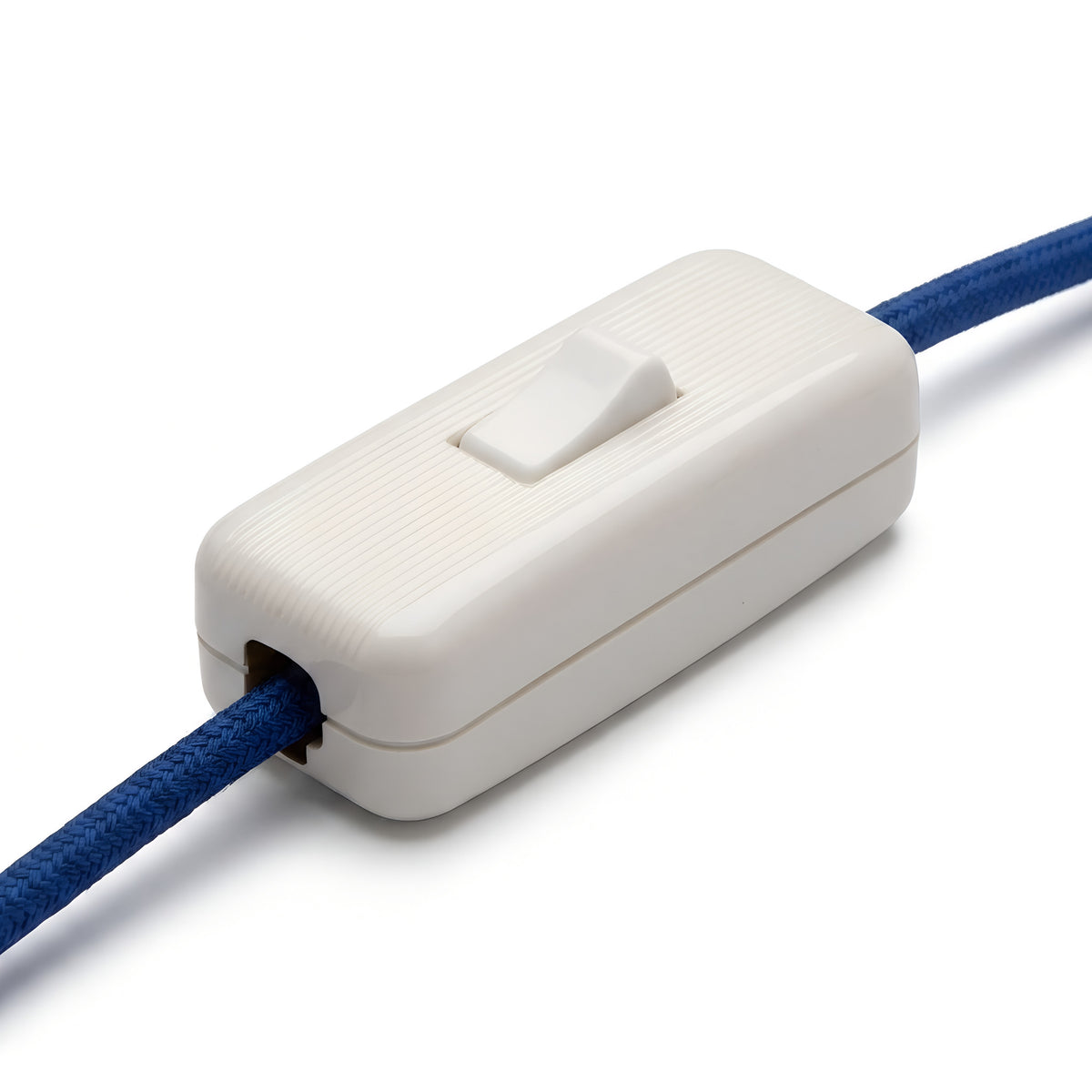Interruttore unipolare a bilanciere da cavo per lampada — Bianco