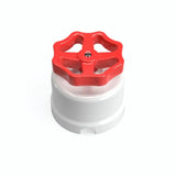 Deviatore in porcellana con manopola — Bianco / Rosso