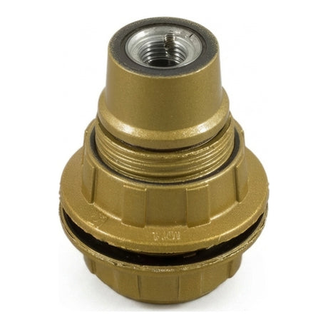 Portalampada E14 in bachelite con doppia ghiera — Oro