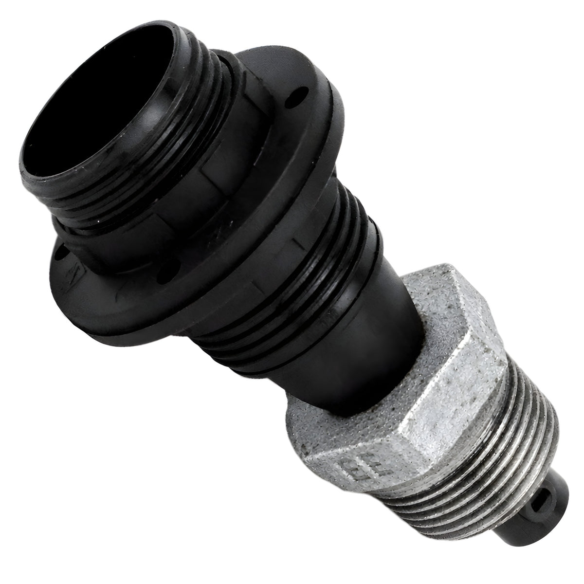 Kit portalampada E14 filettato in termoplastica su raccordo maschio in ghisa zincata
