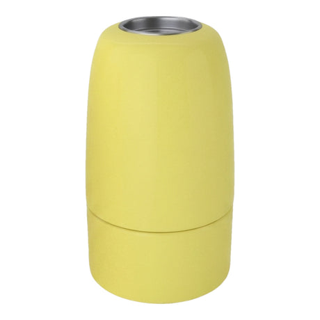 Portalampada E14 in porcellana — Giallo