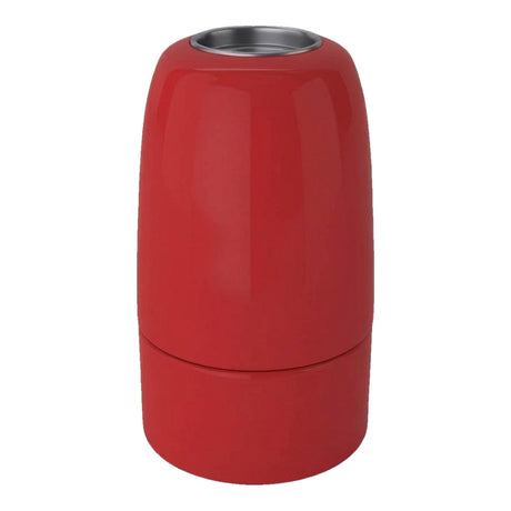 Portalampada E14 in porcellana — Rosso