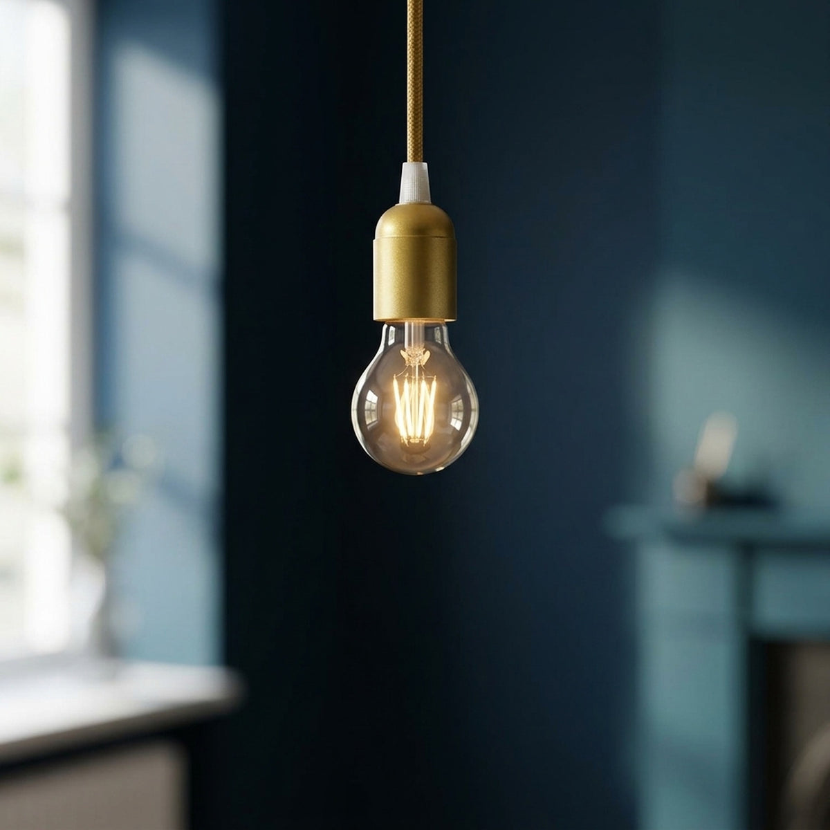 Portalampada E27 in bachelite — Oro