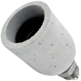 Kit portalampada E27 in cemento grigio chiaro su raccordo maschio in ghisa zincata