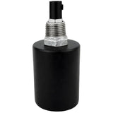 Kit portalampada E27 in legno nero su raccordo 1/2'' (15x21mm) maschio in ghisa zincata