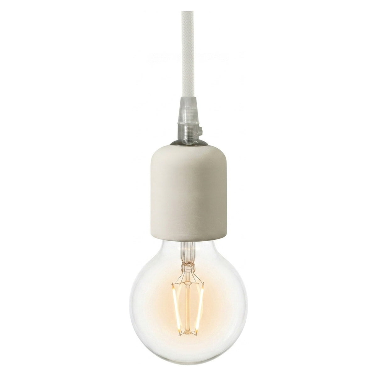 Portalampada E27 in ceramica — Beige biscotto