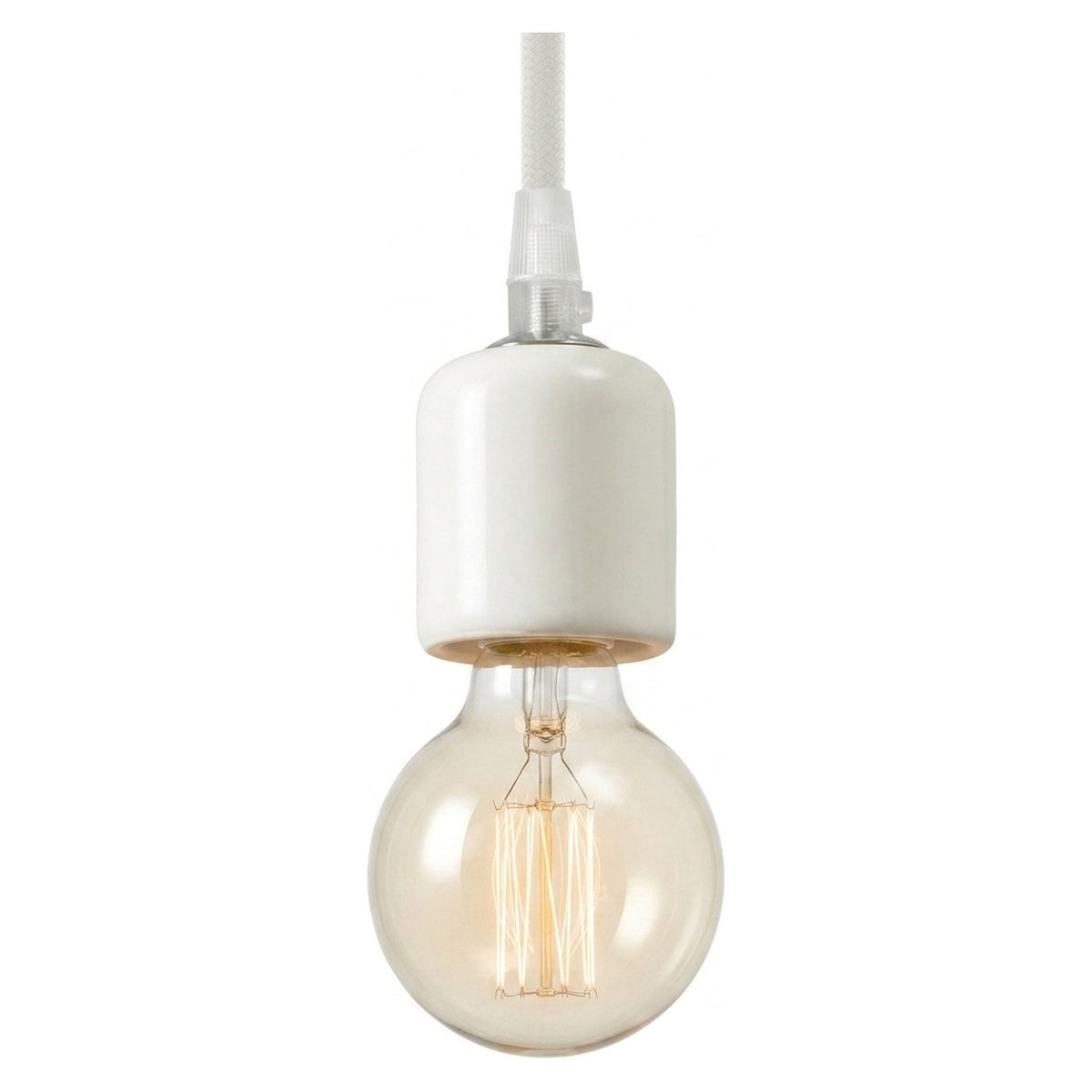 Portalampada E27 in ceramica — Bianco